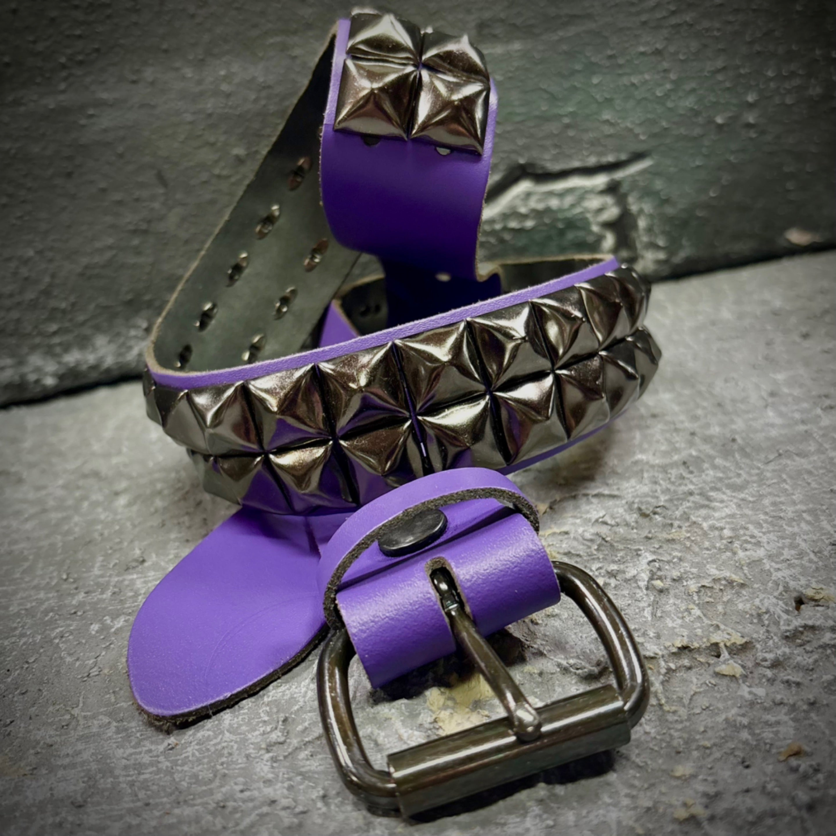 Poison Deuce Studded Leather Belt