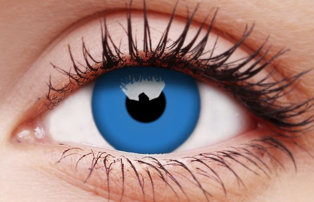 UV Glow Blue Contact Lenses