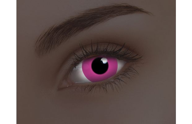 UV Glow Pink Contact Lenses