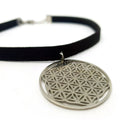 Flower Of Life Vegan Leather Choker