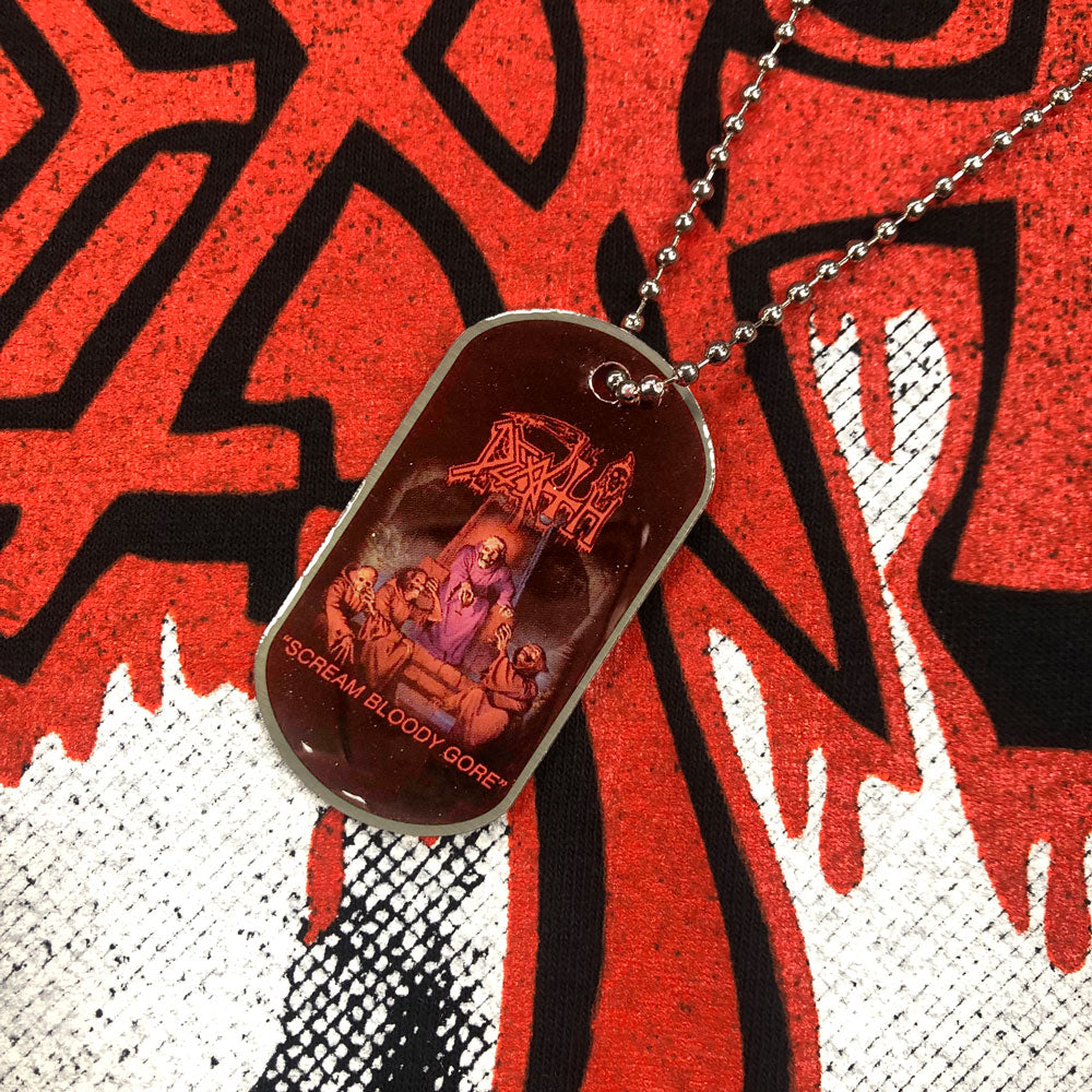 DEATH Gore Bloody Gore Dog Tag Necklace
