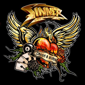 SINNER Crash & Burn (2008) CD Ltd Ed Digipak