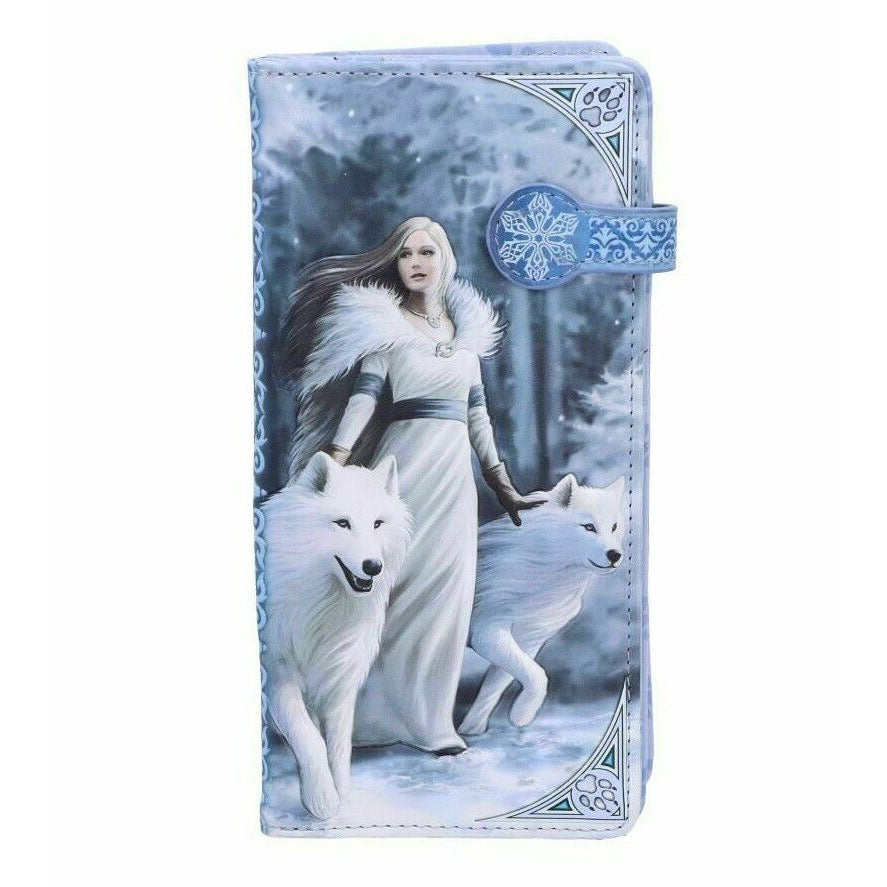Winter Guardian Embossed Wolf Wallet