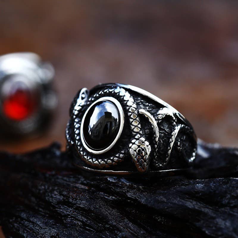 Judicious Two-Headed Snake Ring