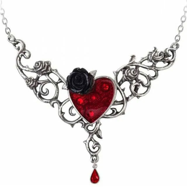 Heart of the Blood Rose Necklace
