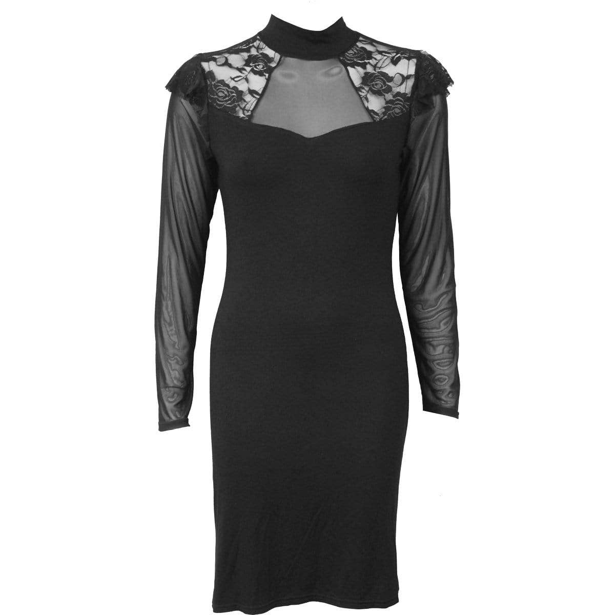 Gothic Elegance Lace Bodycon Dress