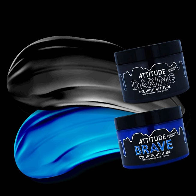 Synthwave Black/Blue Attitude Hair Dye Duo