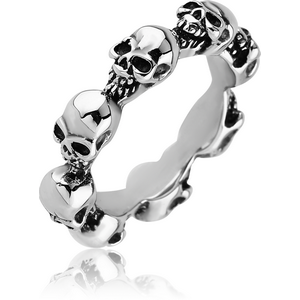 Skull Link Ring Stainless Steel