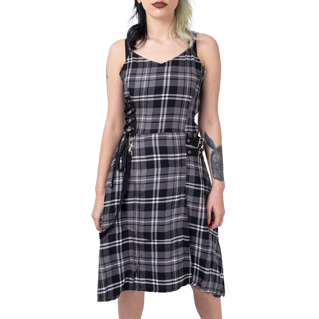 Kina Grey Spectre Tartan Dress