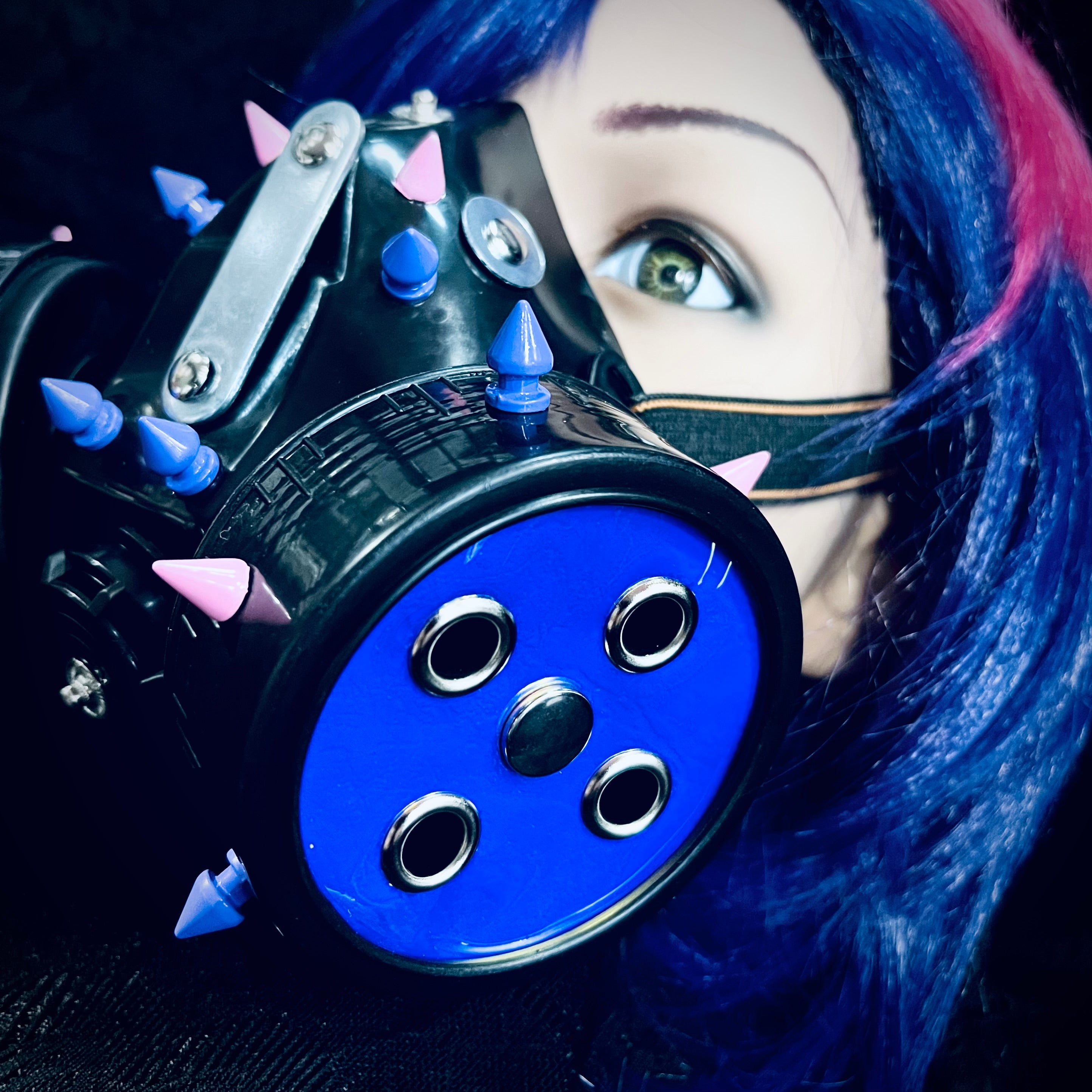 Pastel Ring Cybergoth Gas Mask