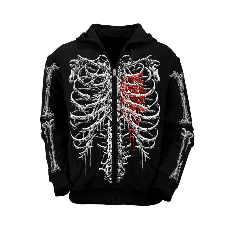 Bleeding Heart Skeleton Hoodie