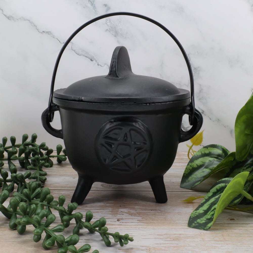 Standing Wrought Iron Cauldron