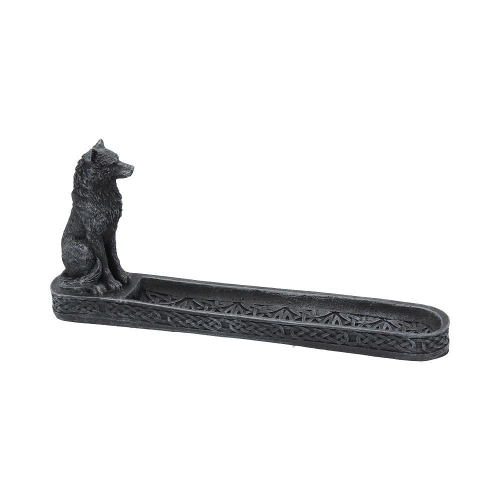 Obsidian Wolf Scent Catcher Incense Burner