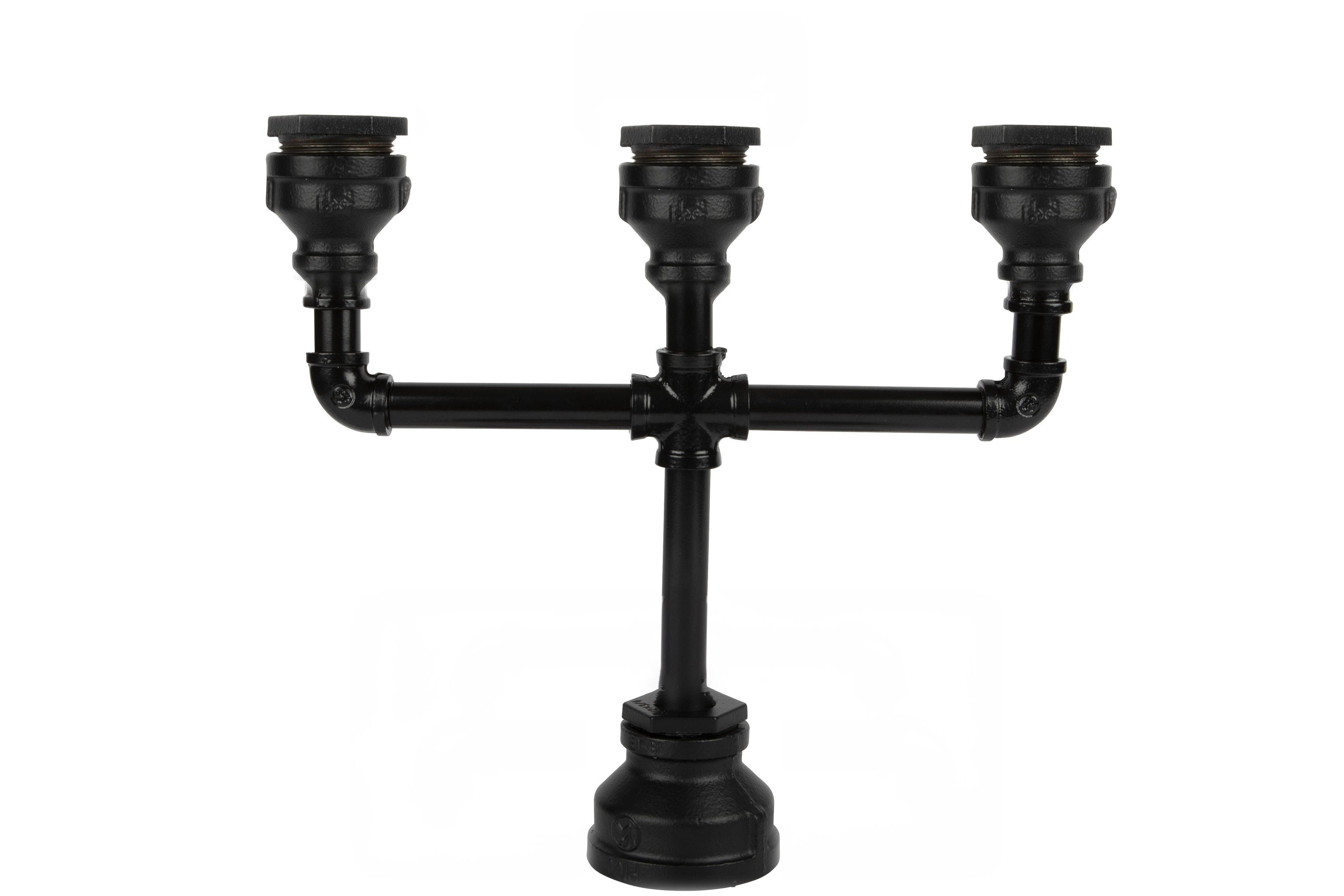 Industrialized 3 Bulb Table Lamp