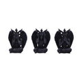 See No, Hear No, Speak No Evil Wise Baphomet Figurine Trio