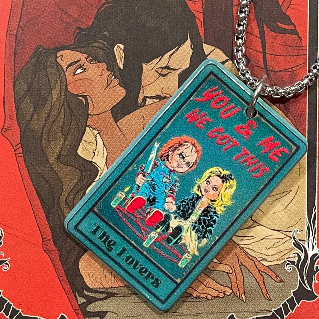 Horror Tarot Lovers Necklace