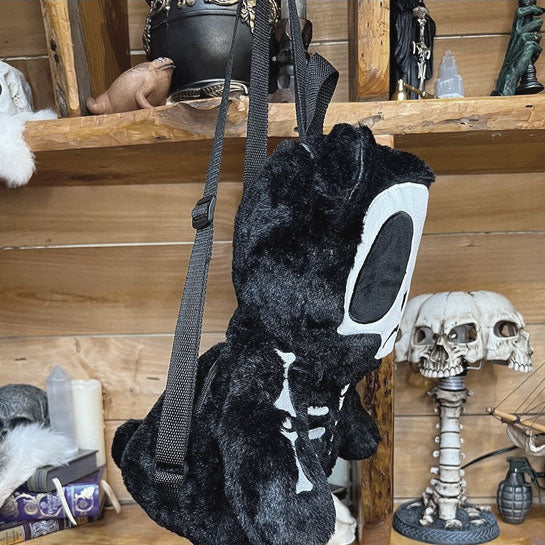 Grumpy Bones Bear Plush Backpack