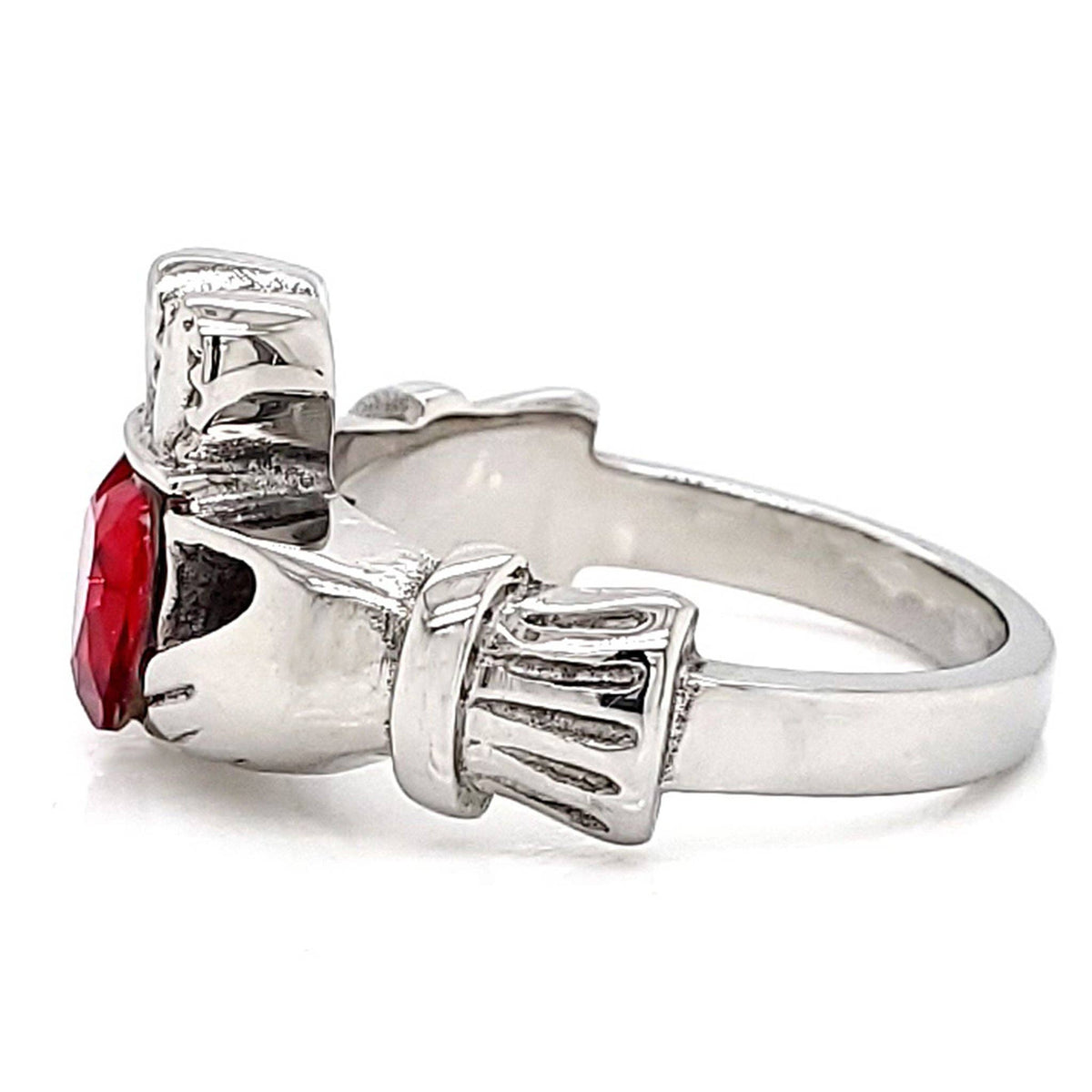 Sanguine Claddagh Ring