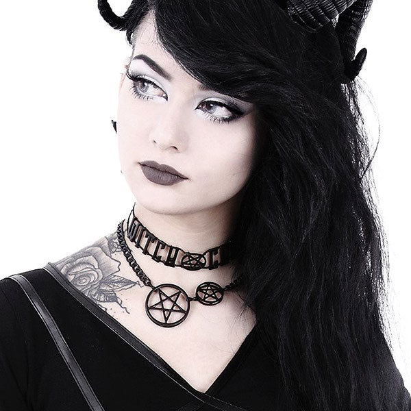 Conjurers Double Black Penta Necklace