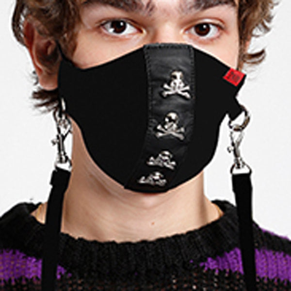 Skulled Black Face Mask