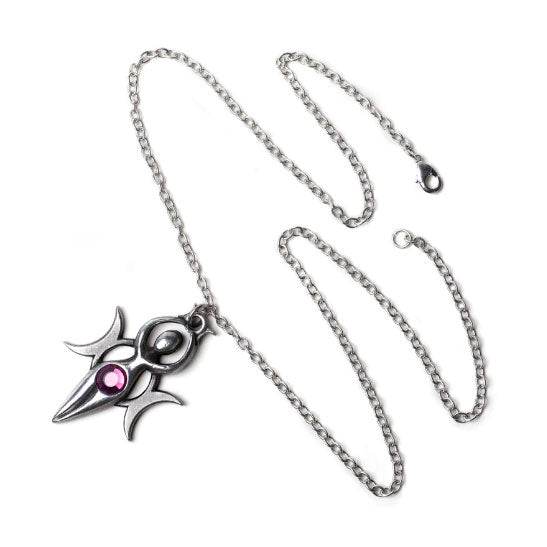 Triple Moon Goddess Danu Pendant Necklace