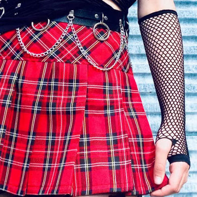Fishnet Long Fingerless Gloves - Blackest