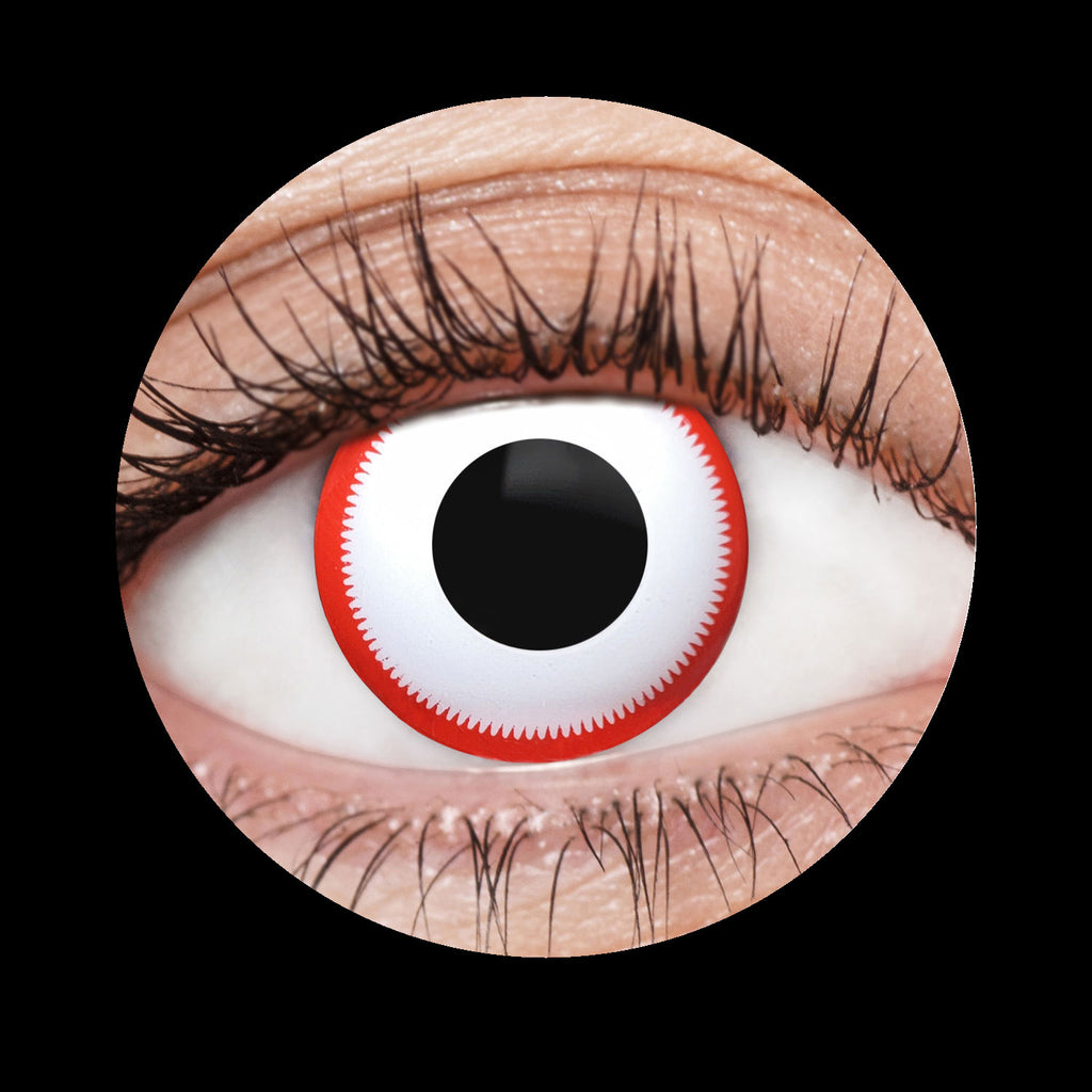 White Deranged III Contact Lenses