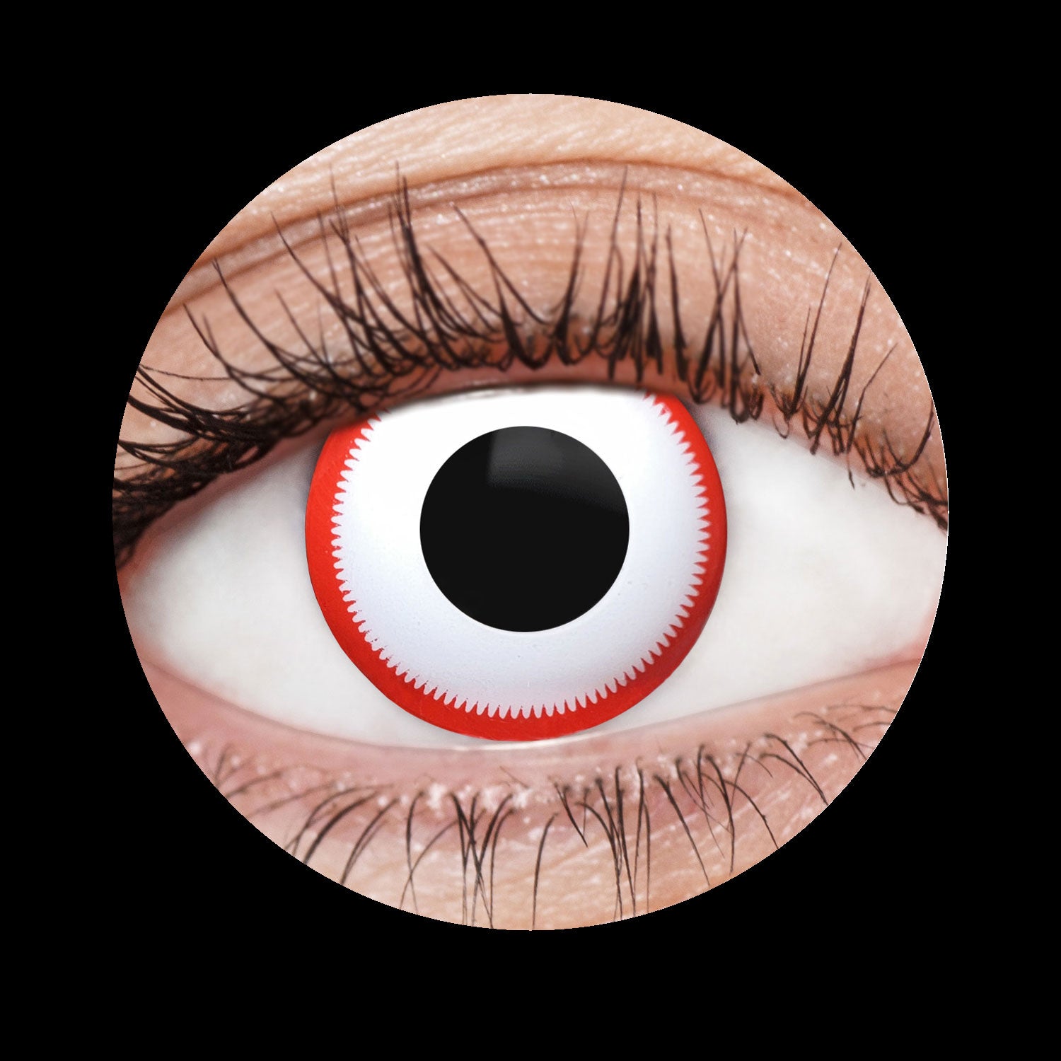 White Deranged III Contact Lenses