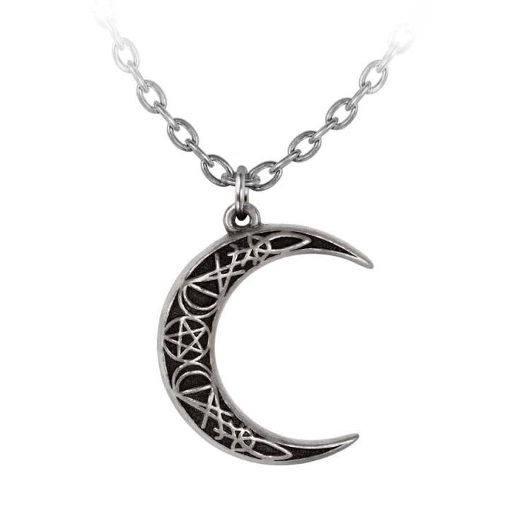 A Pact with a Prince Moon Pendant Necklace