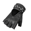 Hot Leathers GVL1010 Ladies Fingerless Gel Palm Gloves with Studs: BLK, XS