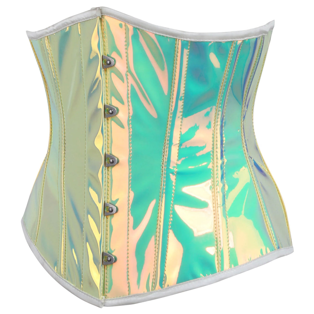 Cyber Hellpop Holographic Underbust Corset