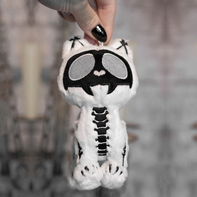 X-Ray Bones Skelekitty Plush Keychain