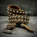 Cut Throat Abestos Grime Studded Leather Belt