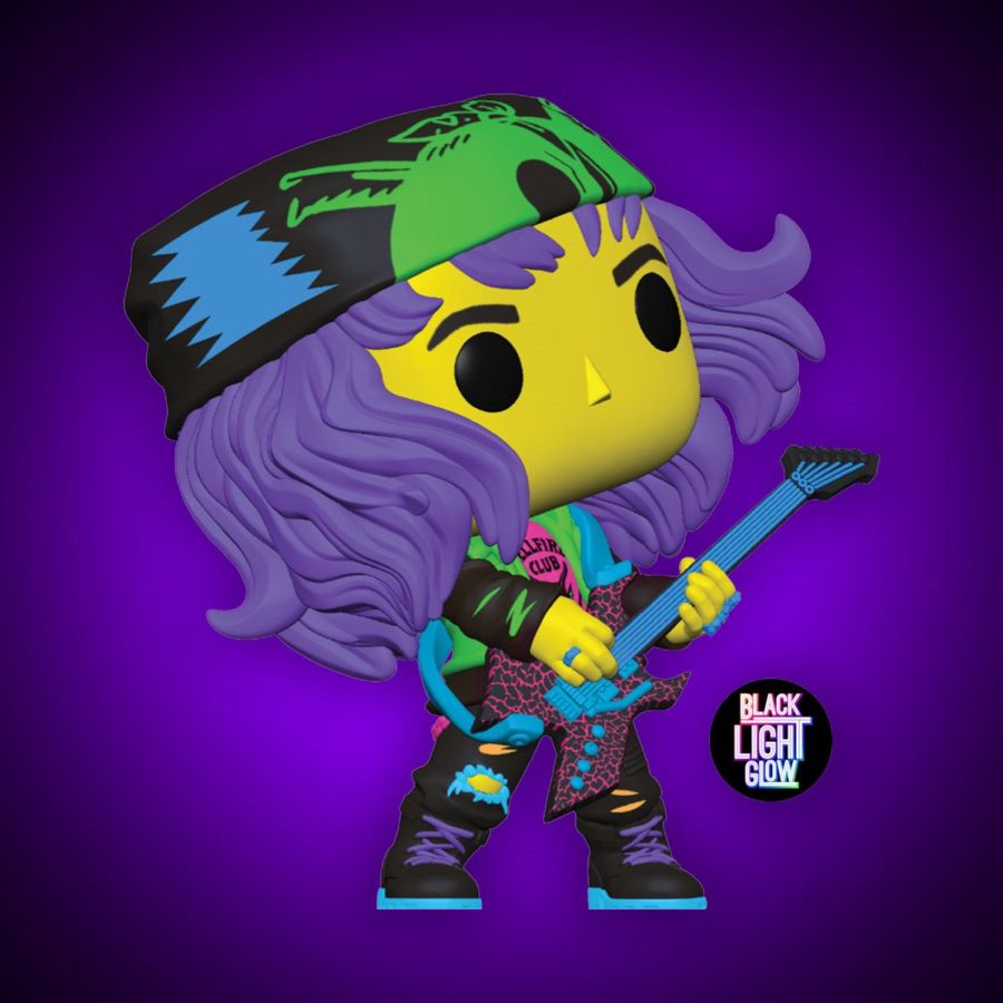 Stranger Things - Eddie with Guitar US Exclusive Blacklight Pop!