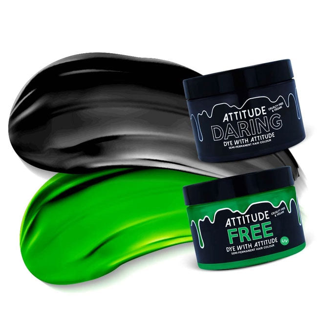 NuMetal Black/Green Attitude Hair Dye Duo