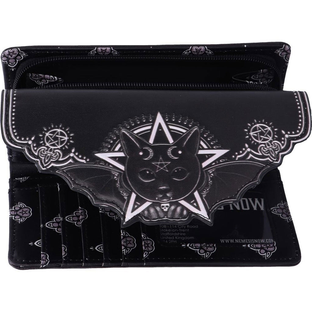 Malpuss Black Bat Cat Embossed Wallet