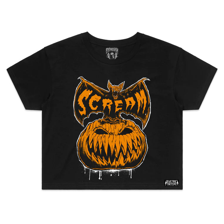 Hallows Scream Crop Top Tee