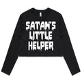 Satan's Little Helper Long Sleeve Crop Top