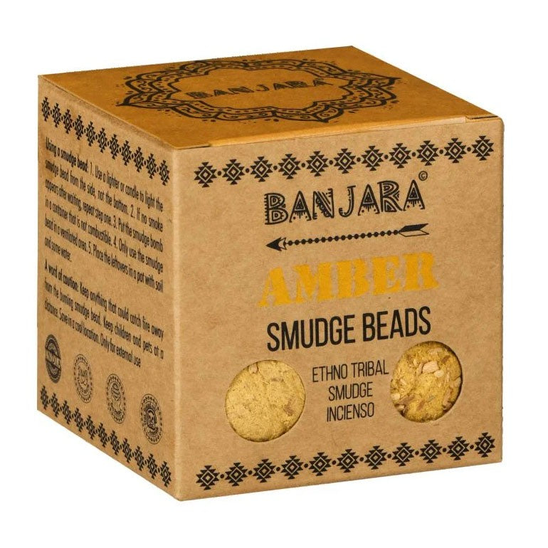 Amber Smudge Beads