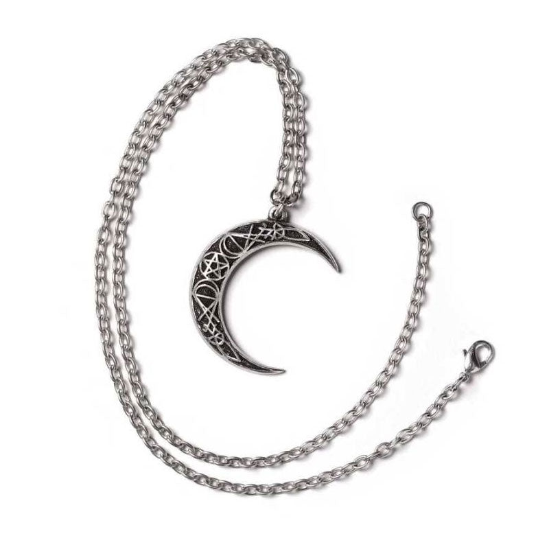 A Pact with a Prince Moon Pendant Necklace
