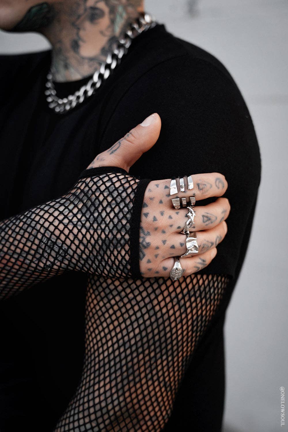 Graveyard Goth Fishnet Long Sleeve