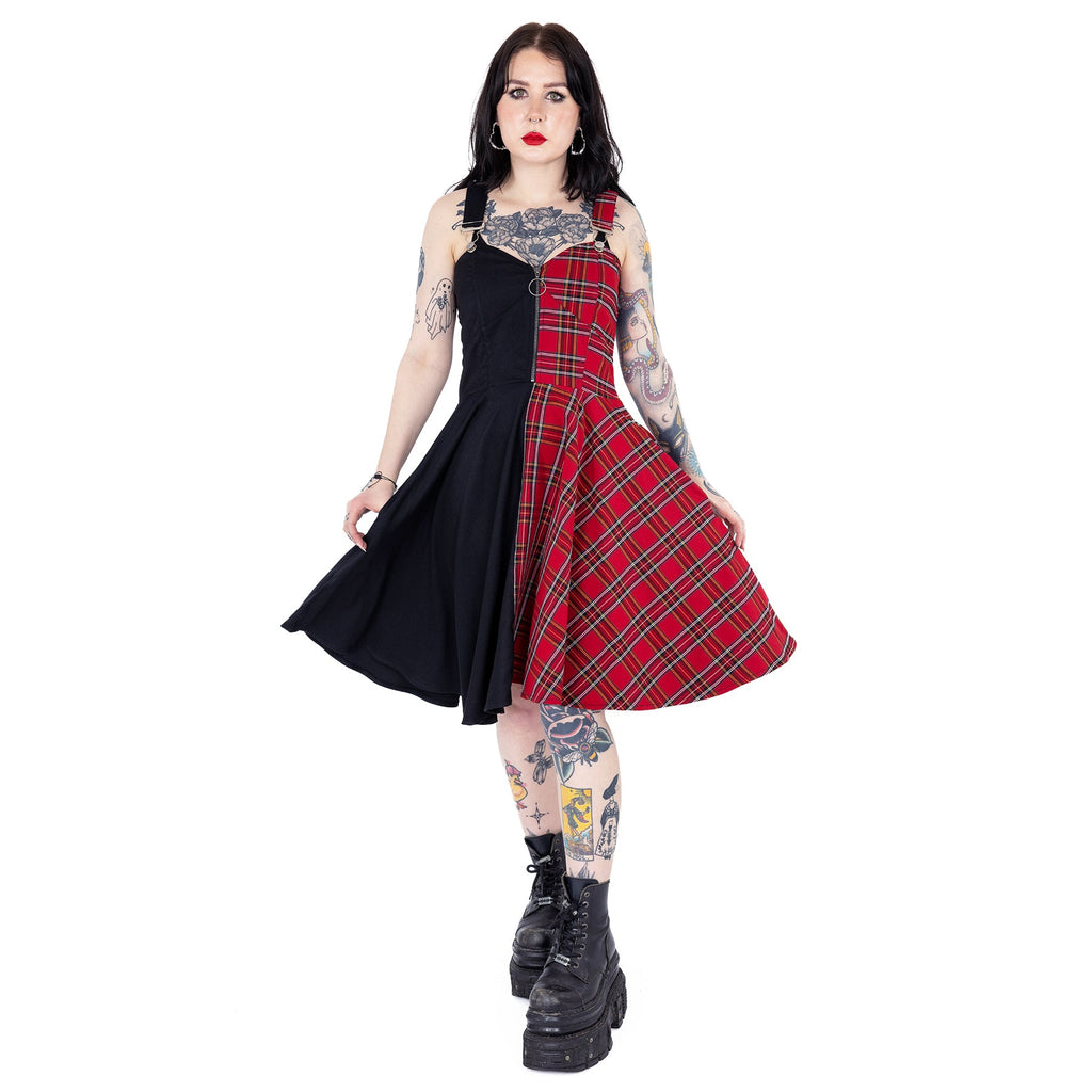 Dione Tartan Splice Dress