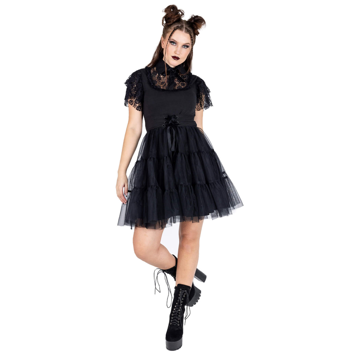Nevermore Layered Gothic Dress