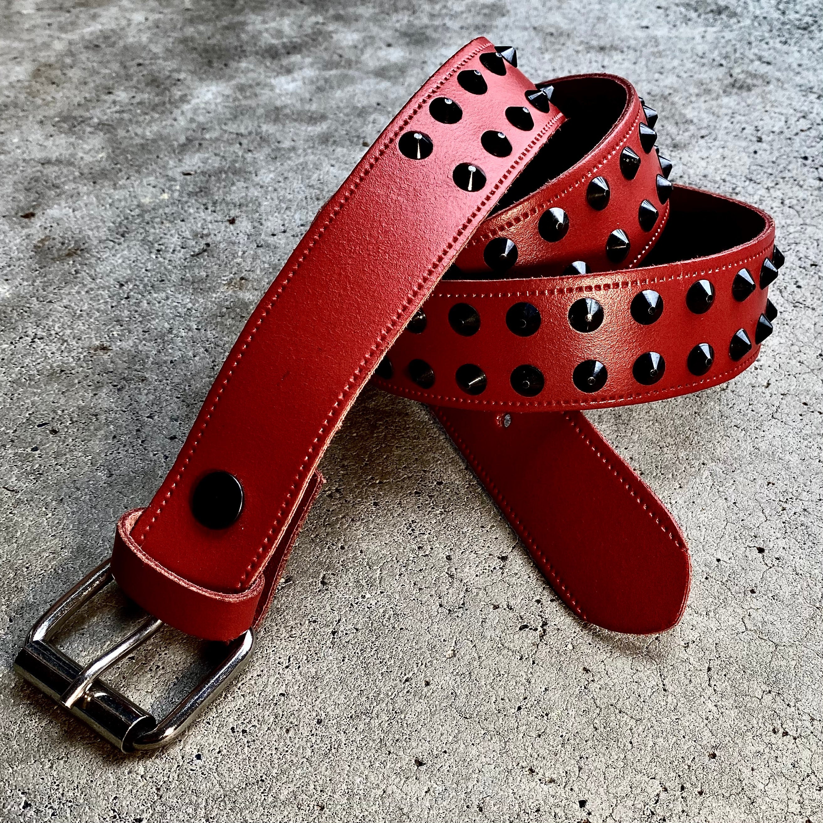 Devilment Cone Studded Leather Belt