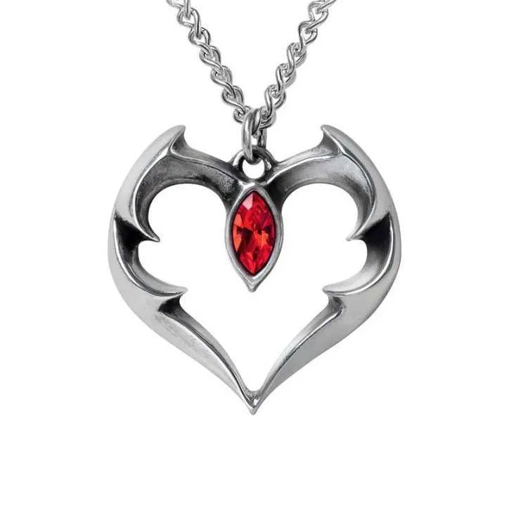 Vampire's Kiss Batheart Necklace