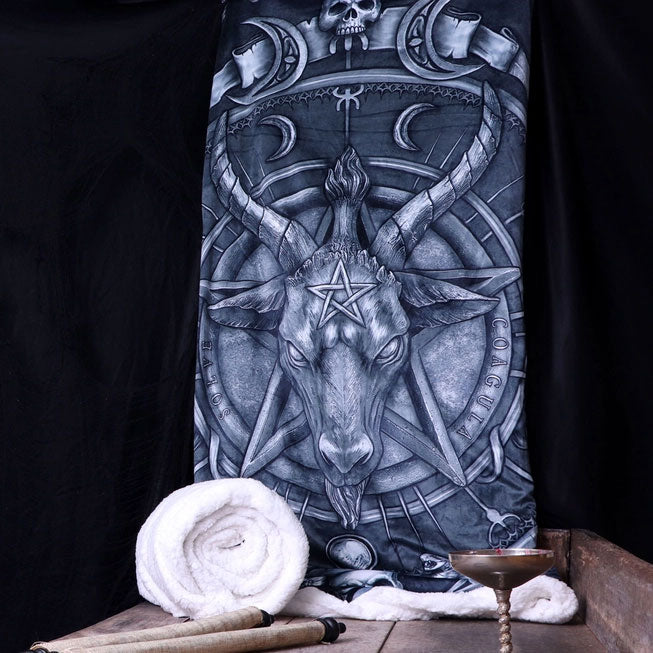 Baphomet Fleece Throw Rug