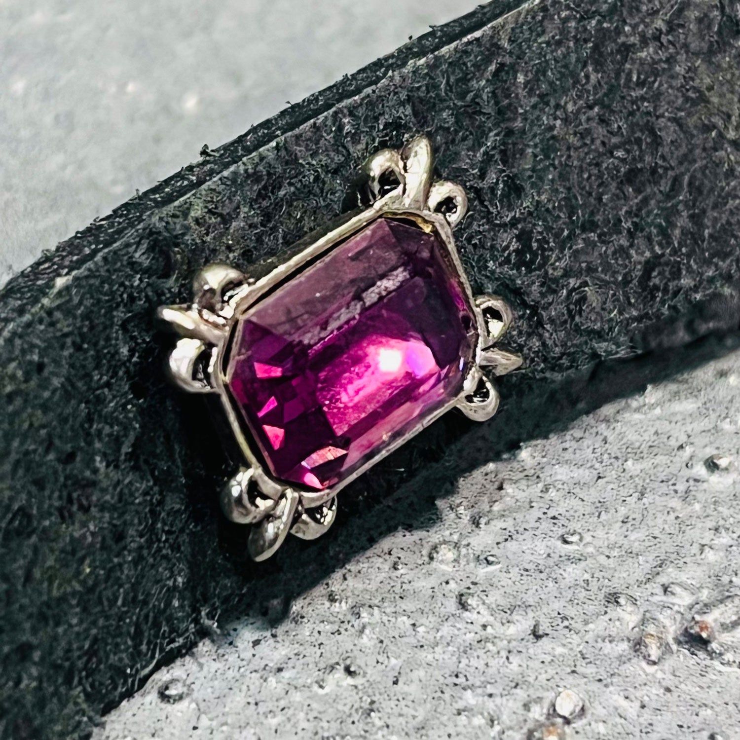 Alchemy Castile Amethyst Studded Leather Belt