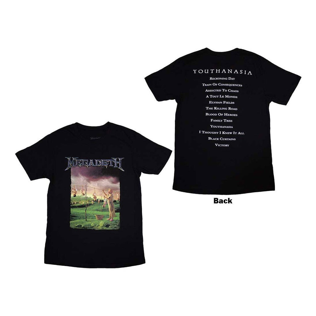 MEGADETH Youthanasia Tracklist Tee (Backprint)