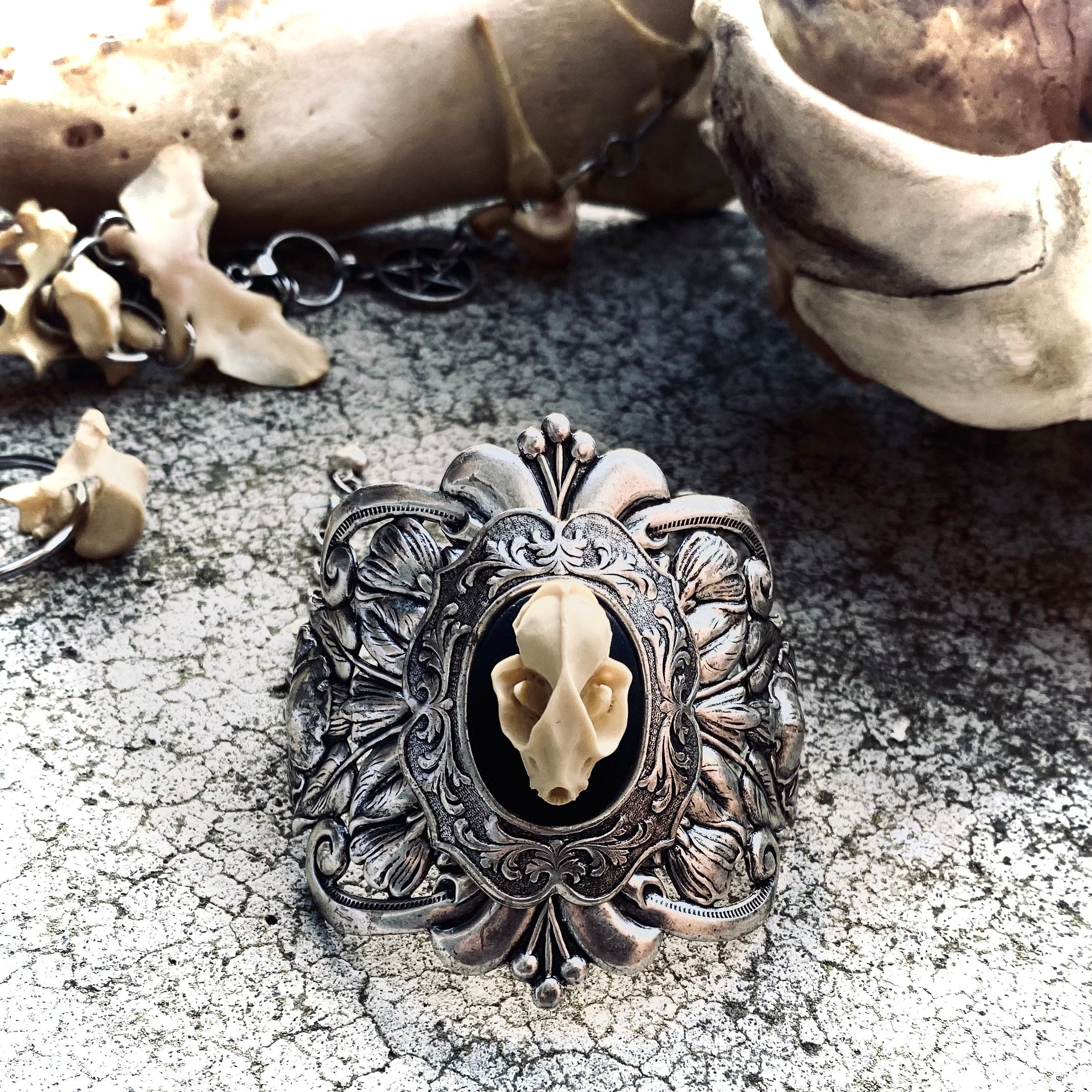 Nightwatcher Filigree Bat Wrist Cuff