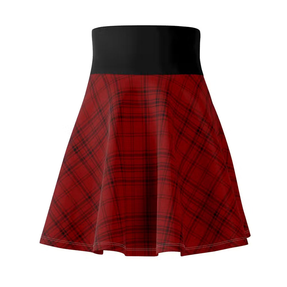 Jennacidal Rust Red Tartan Skater Skirt